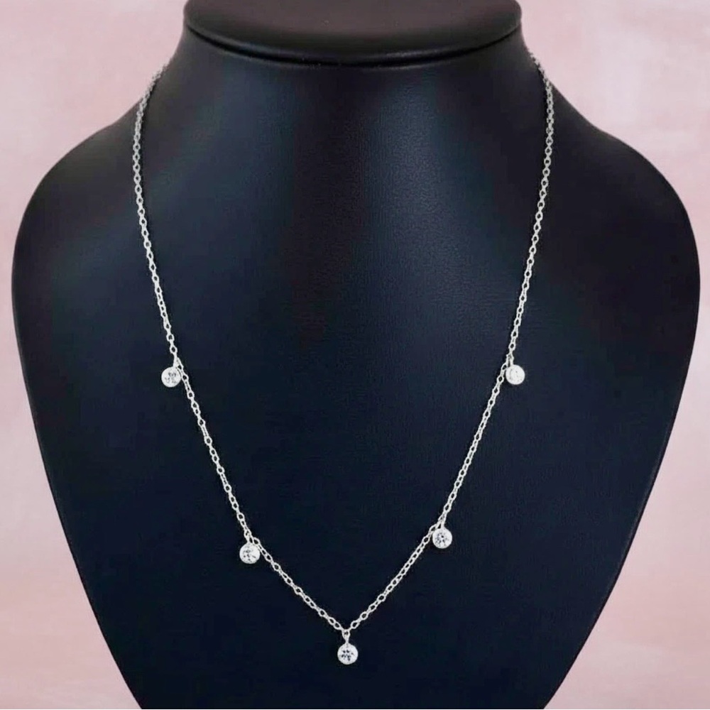 SALE‼️2Ct Diamond by the yard silver 925 Necklace - Brazil - Picture 4 of 8